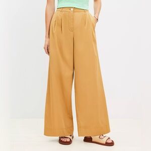 LOFT Poplin Wide Leg Pants in Sandstone *New in Bag*